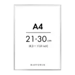 Zilver metalen lijst (21x30cm)