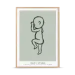 Birth poster green